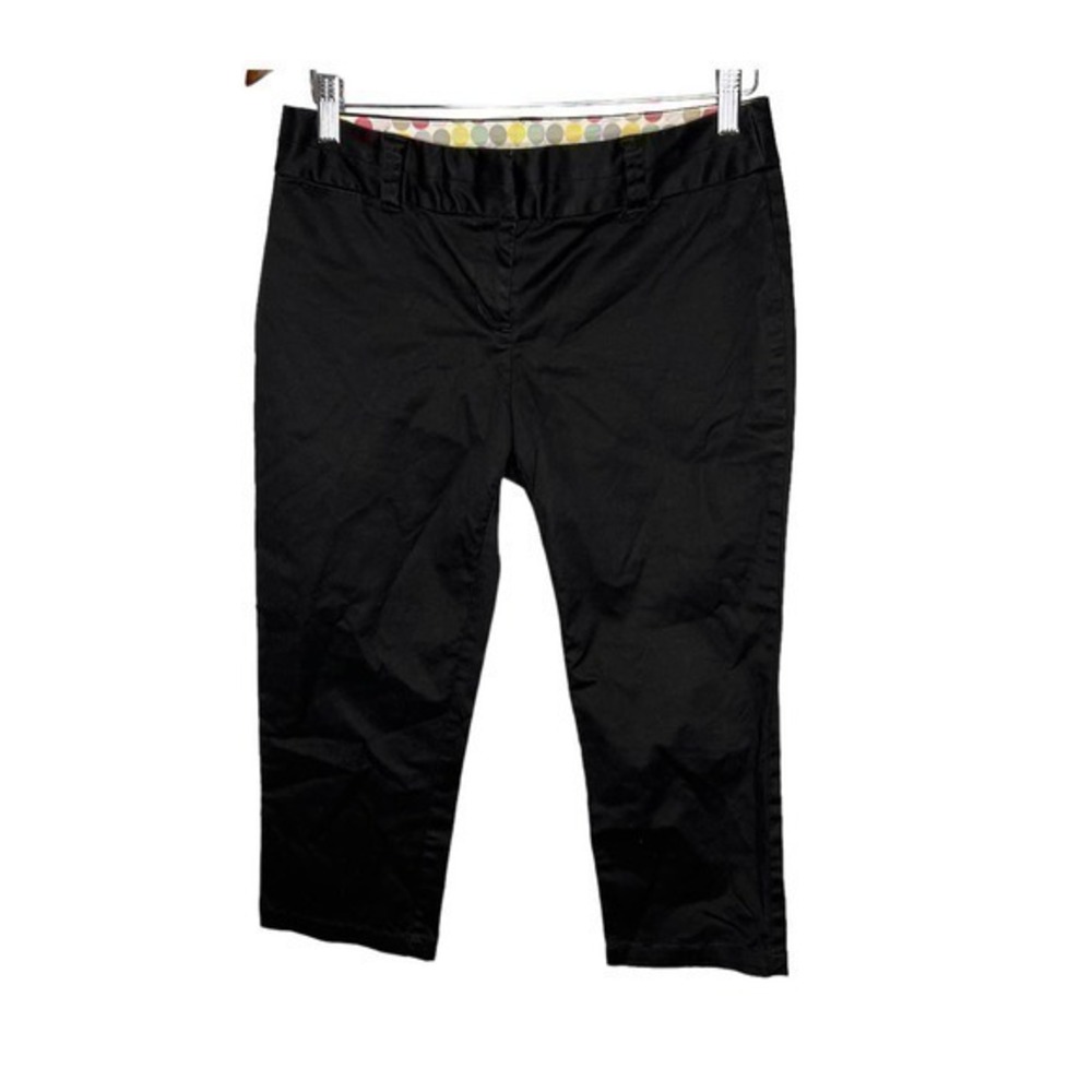 BODEN Women's Straight Leg Capri Pants Black career minimalist size 6 PETITE